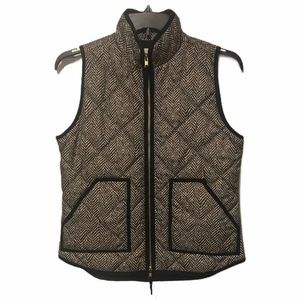 💥 MOVING SALE J Crew Houndstooth Quilted Vest S